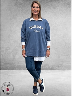 KAFFE CURVE Sweatshirt Sunday Club